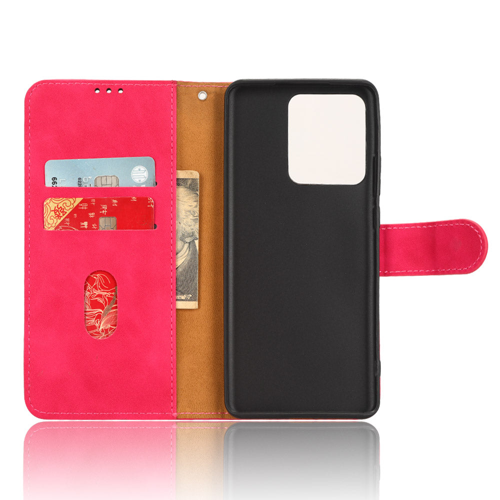 For Motorola Edge 40 5G PU Leather Skin-touch Wallet Case Stand Magnetic Closure Flip Phone Cover
