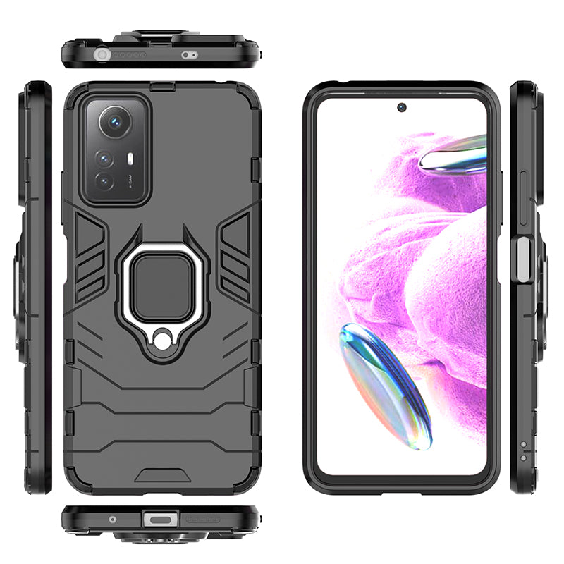 For Xiaomi Redmi Note 12S 4G Kickstand Cell Phone Case Soft TPU Hard PC Mobile Phone Cover