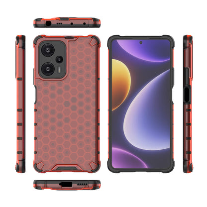 For Xiaomi Redmi Note 12 Turbo / Poco F5 5G Phone Case TPU+PC Honeycomb Texture Cover