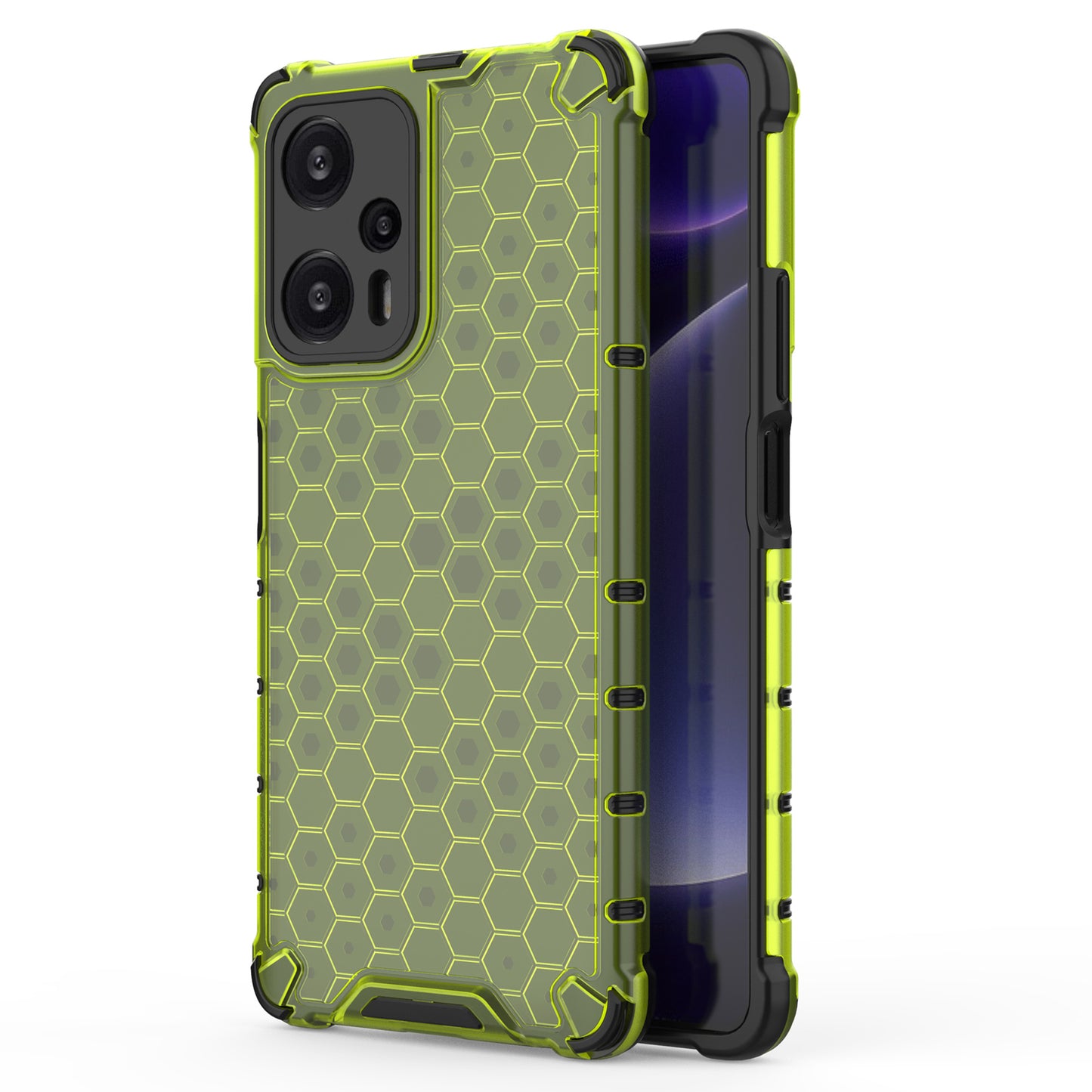 For Xiaomi Redmi Note 12 Turbo / Poco F5 5G Phone Case TPU+PC Honeycomb Texture Cover