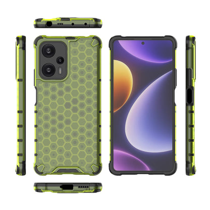 For Xiaomi Redmi Note 12 Turbo / Poco F5 5G Phone Case TPU+PC Honeycomb Texture Cover