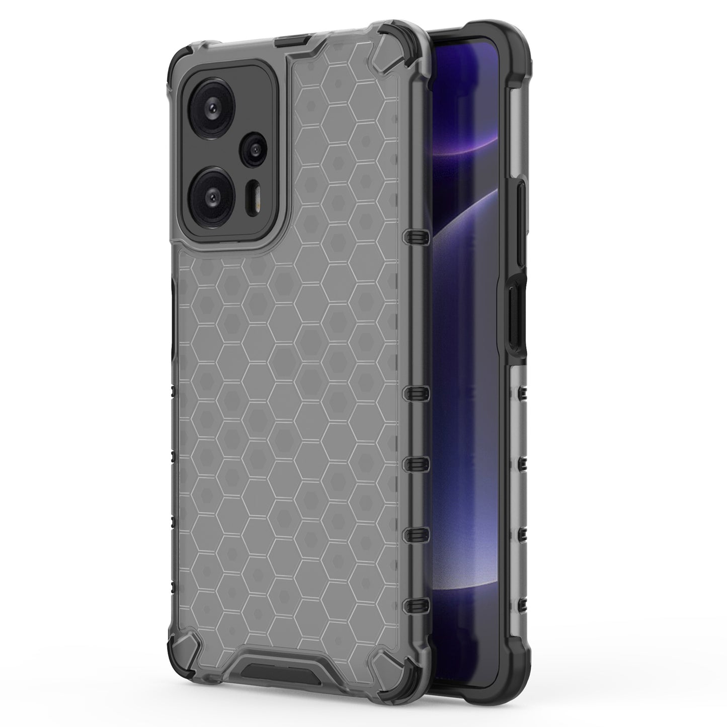 For Xiaomi Redmi Note 12 Turbo / Poco F5 5G Phone Case TPU+PC Honeycomb Texture Cover