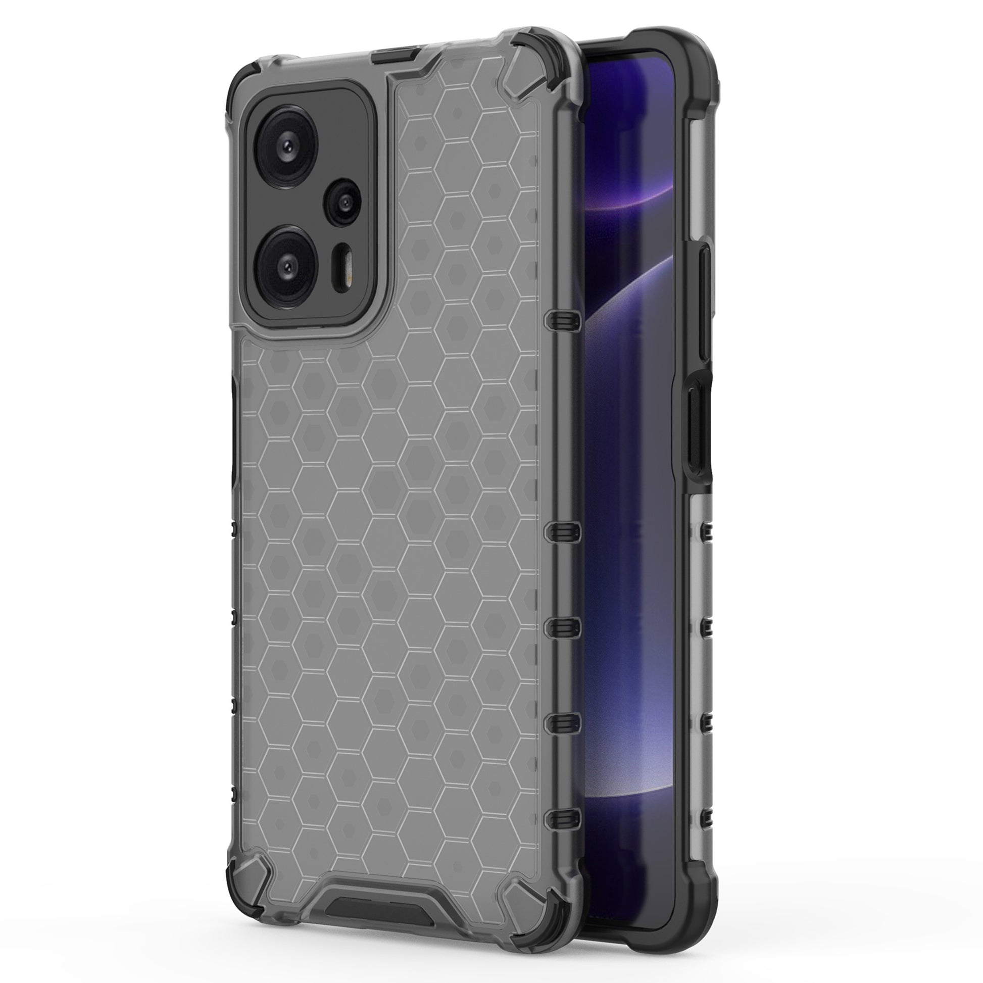 For Xiaomi Redmi Note 12 Turbo / Poco F5 5G Phone Case TPU+PC Honeycomb Texture Cover