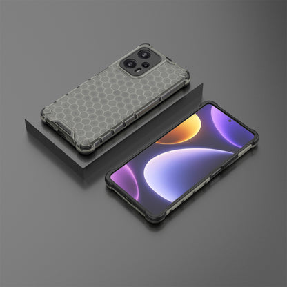 For Xiaomi Redmi Note 12 Turbo / Poco F5 5G Phone Case TPU+PC Honeycomb Texture Cover