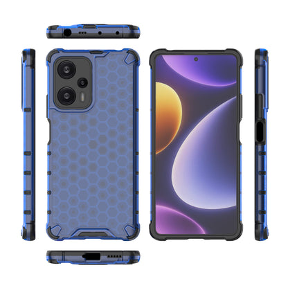 For Xiaomi Redmi Note 12 Turbo / Poco F5 5G Phone Case TPU+PC Honeycomb Texture Cover