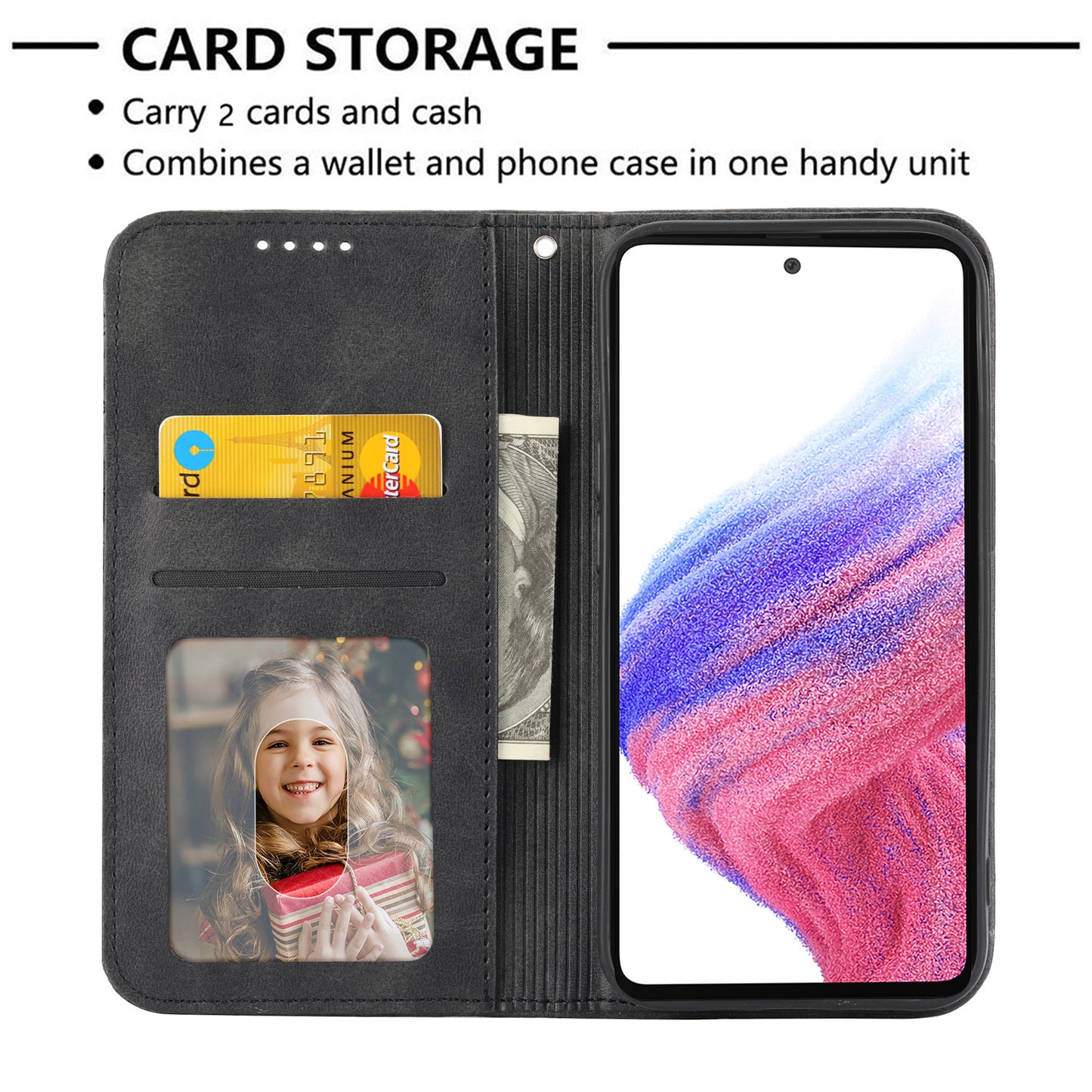 Phone Leather Case for Samsung Galaxy M54 5G / F54 5G , Imprinted Rhombus Pattern Wallet Stand Cover