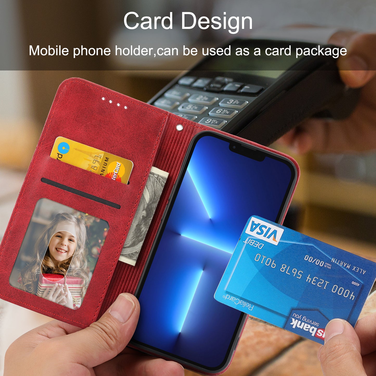 Phone Leather Case for Samsung Galaxy M54 5G / F54 5G , Imprinted Rhombus Pattern Wallet Stand Cover