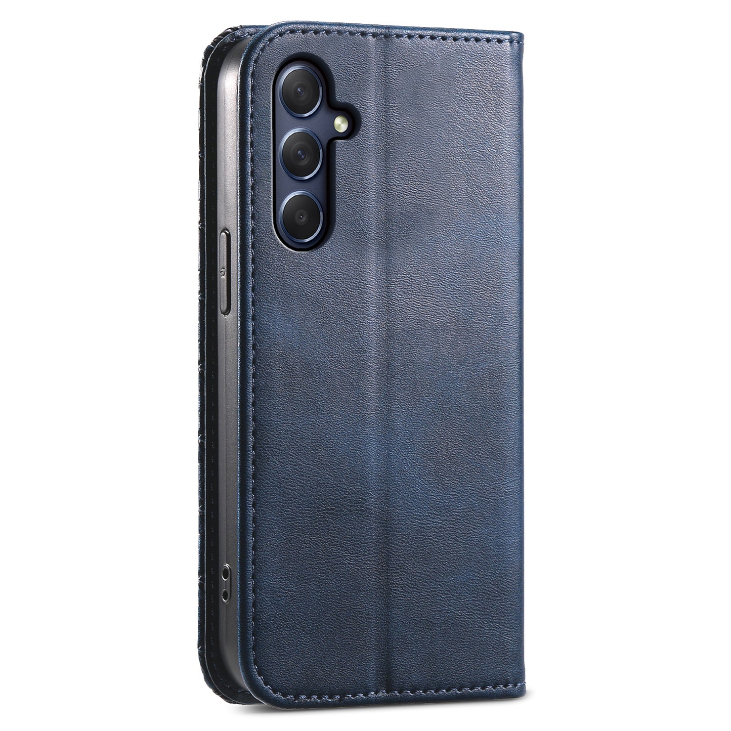 Phone Leather Case for Samsung Galaxy M54 5G / F54 5G , Imprinted Rhombus Pattern Wallet Stand Cover