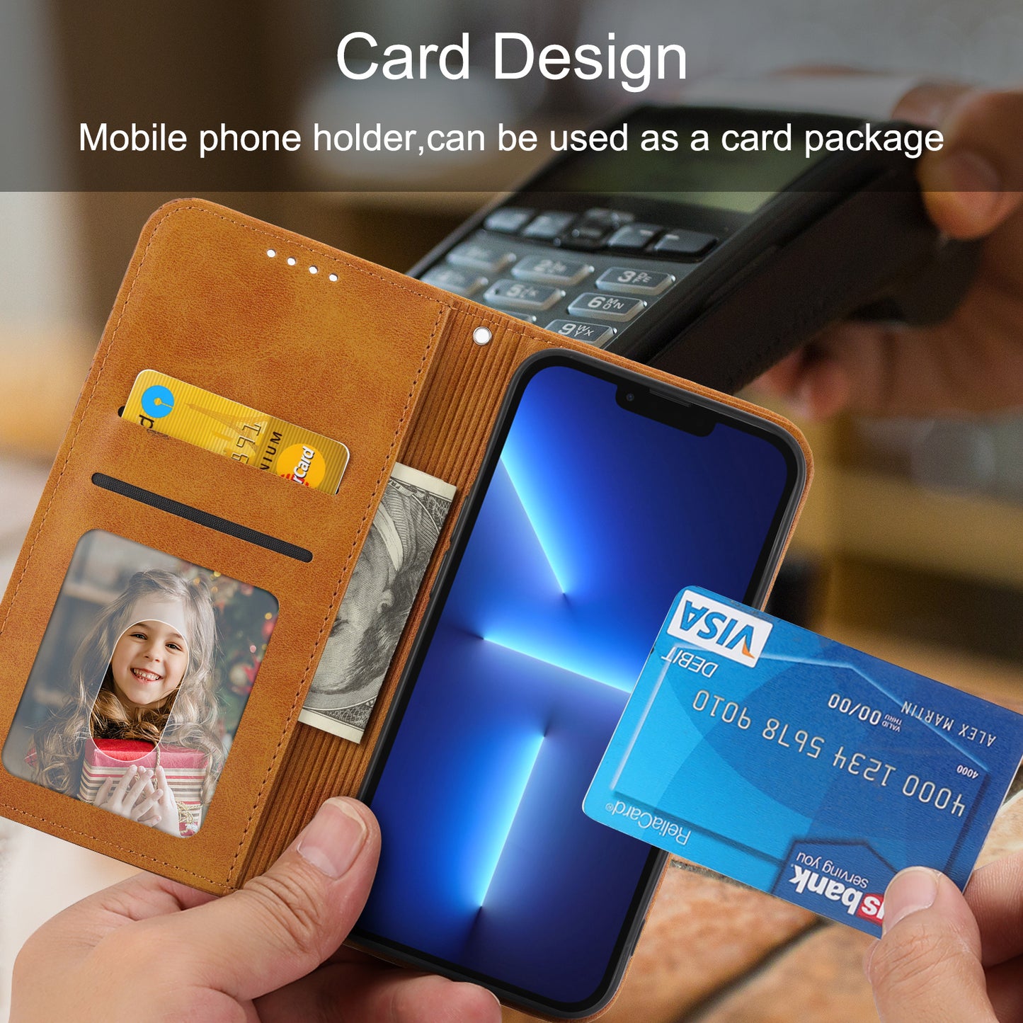 Phone Leather Case for Samsung Galaxy M54 5G / F54 5G , Imprinted Rhombus Pattern Wallet Stand Cover