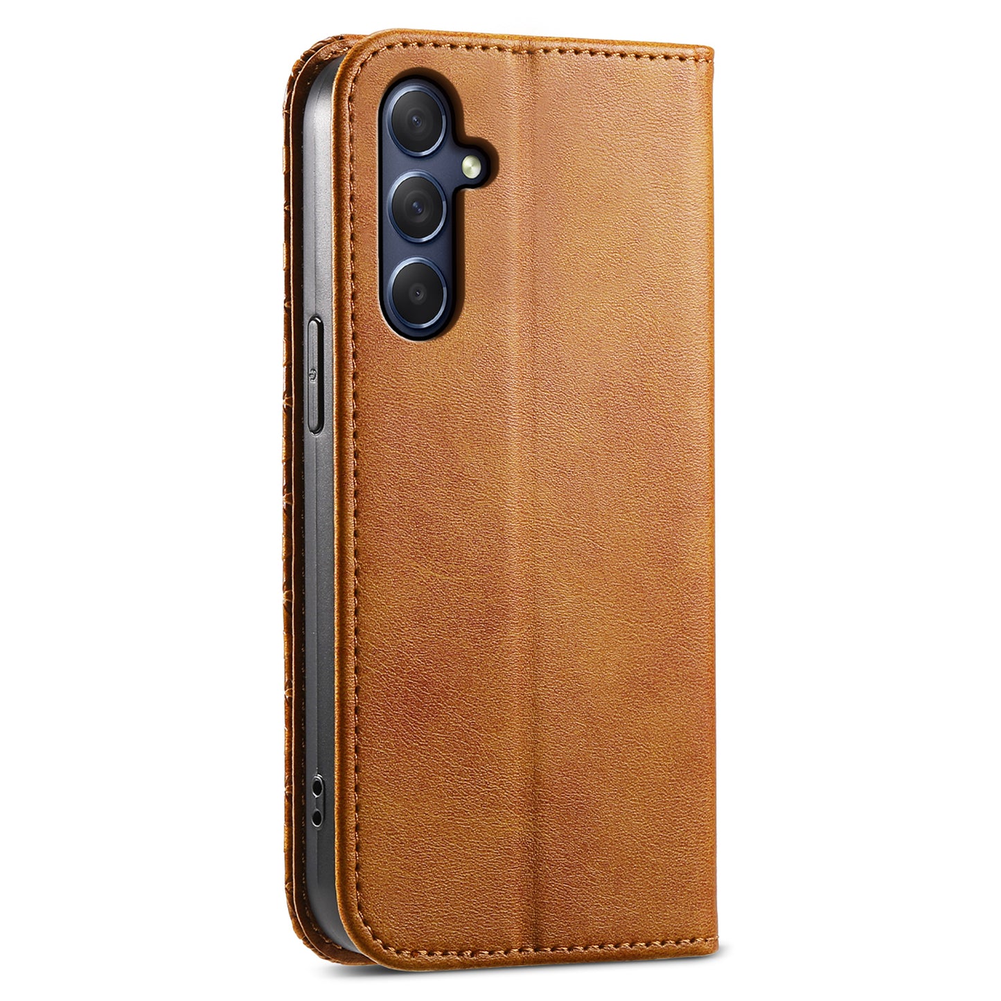 Phone Leather Case for Samsung Galaxy M54 5G / F54 5G , Imprinted Rhombus Pattern Wallet Stand Cover
