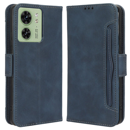 For Motorola Edge 40 5G Anti-Scratch Multiple Card Slots PU Leather Wallet Case Stand Phone Cover