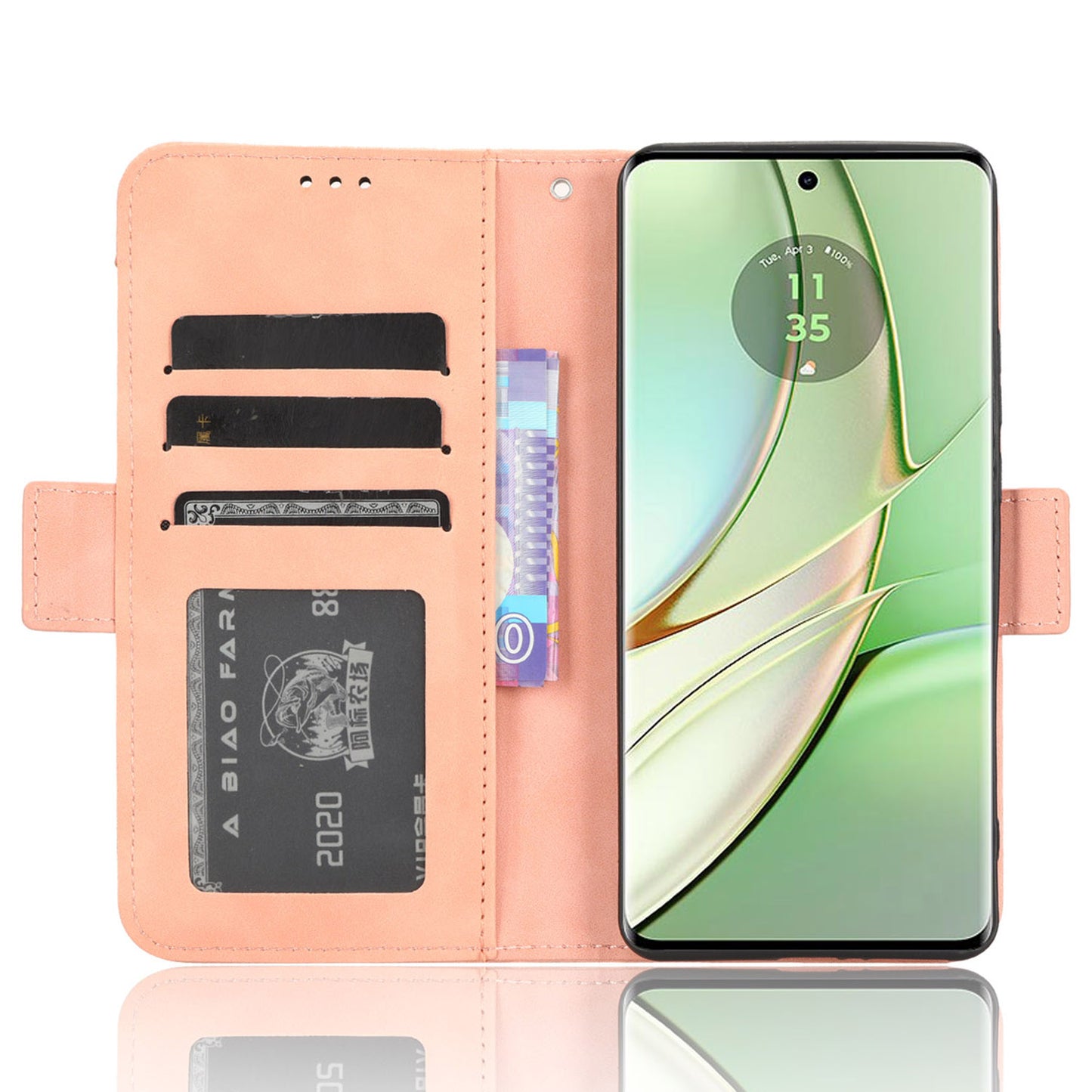 For Motorola Edge 40 5G Anti-Scratch Multiple Card Slots PU Leather Wallet Case Stand Phone Cover