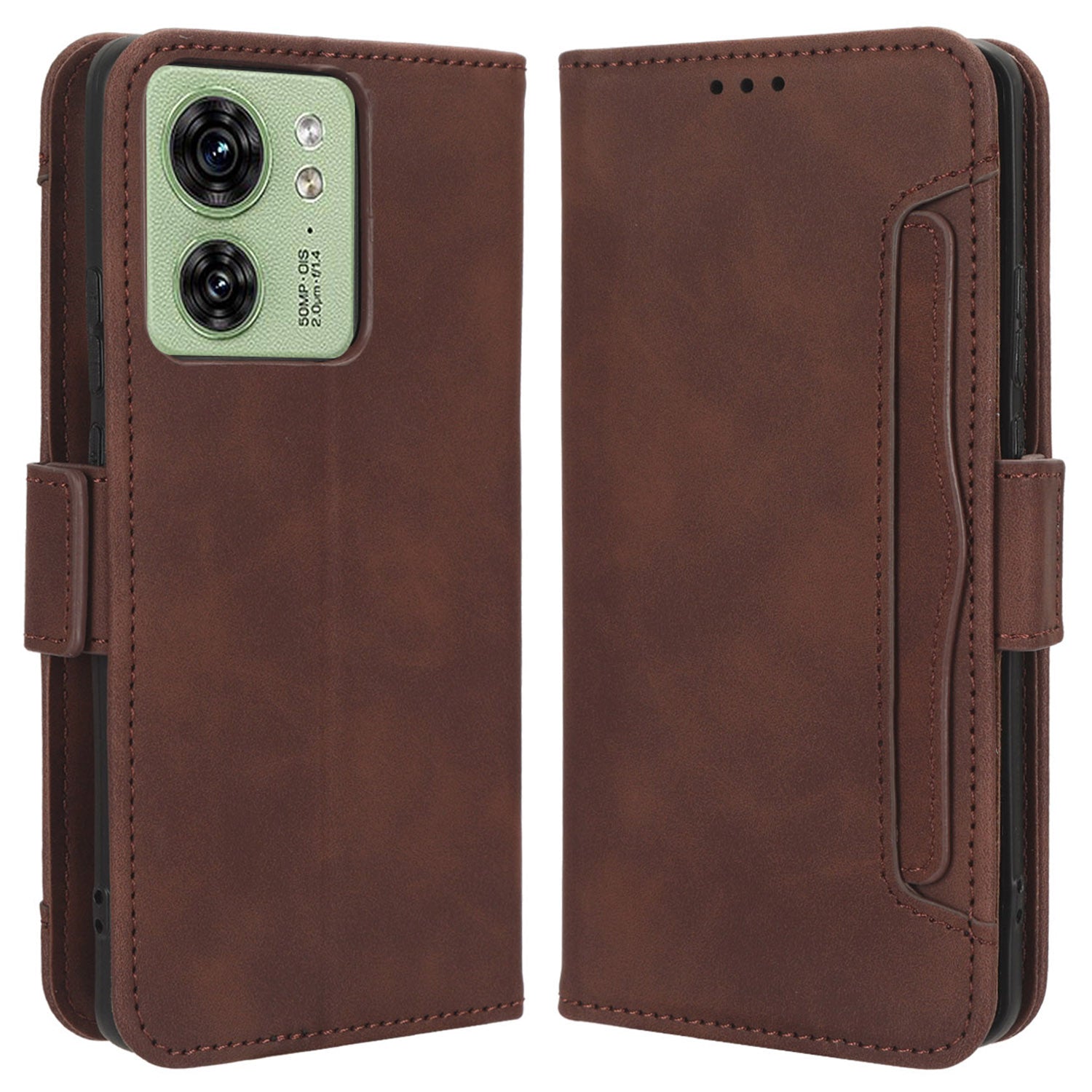 For Motorola Edge 40 5G Anti-Scratch Multiple Card Slots PU Leather Wallet Case Stand Phone Cover