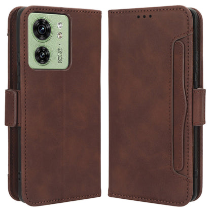 For Motorola Edge 40 5G Anti-Scratch Multiple Card Slots PU Leather Wallet Case Stand Phone Cover