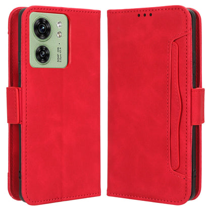 For Motorola Edge 40 5G Anti-Scratch Multiple Card Slots PU Leather Wallet Case Stand Phone Cover