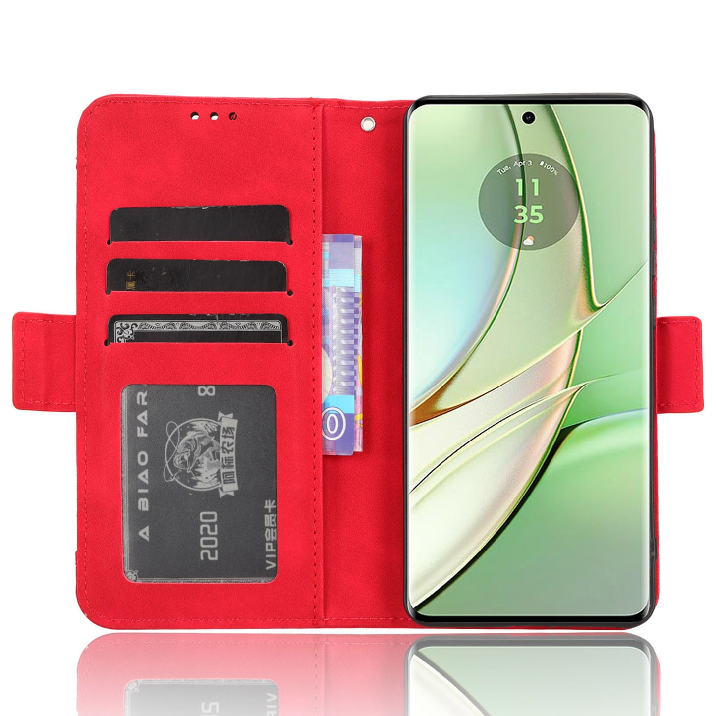 For Motorola Edge 40 5G Anti-Scratch Multiple Card Slots PU Leather Wallet Case Stand Phone Cover