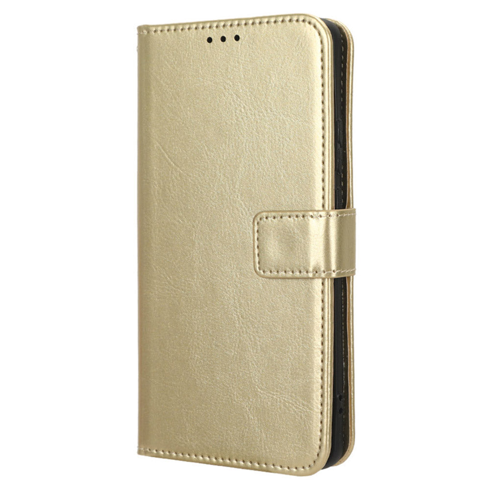 For Motorola Edge 40 5G Crazy Horse Texture TPU + PU Leather Case Wallet Phone Stand Cover with Strap
