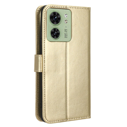 For Motorola Edge 40 5G Crazy Horse Texture TPU + PU Leather Case Wallet Phone Stand Cover with Strap