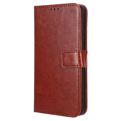 For Motorola Edge 40 5G Crazy Horse Texture TPU + PU Leather Case Wallet Phone Stand Cover with Strap