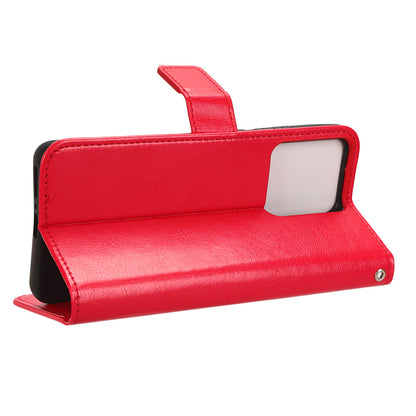 For Motorola Edge 40 5G Crazy Horse Texture TPU + PU Leather Case Wallet Phone Stand Cover with Strap