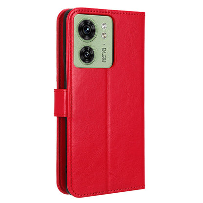 For Motorola Edge 40 5G Crazy Horse Texture TPU + PU Leather Case Wallet Phone Stand Cover with Strap