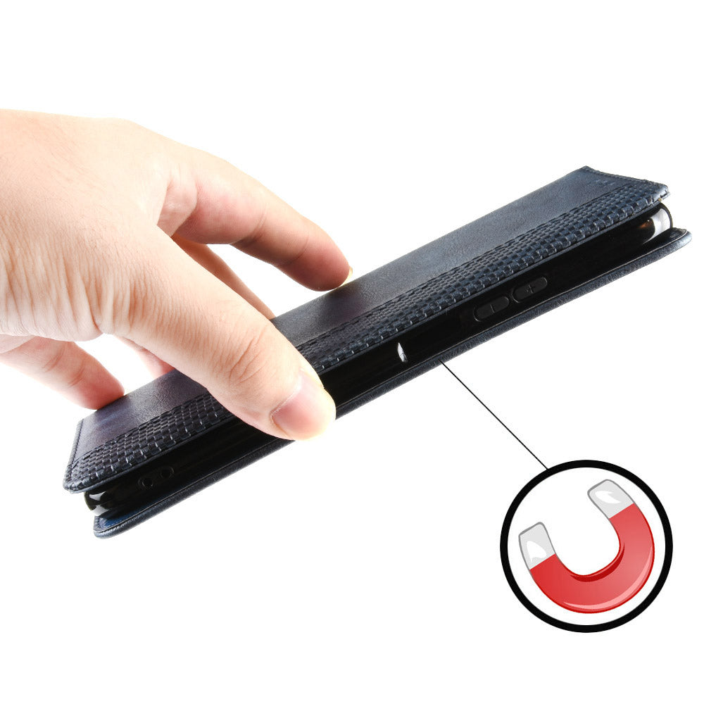 For Motorola Edge 40 5G Retro Stand PU Leather Magnetic Phone Case Wallet Anti-Scratch Mobile Phone Cover