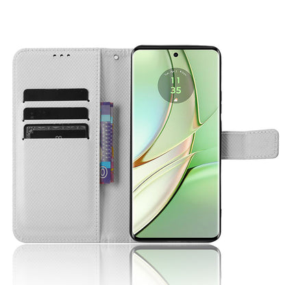 For Motorola Edge 40 5G Shockproof Wallet Phone Case Diamond Texture PU Leather Stand Cover