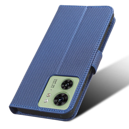 For Motorola Edge 40 5G Shockproof Wallet Phone Case Diamond Texture PU Leather Stand Cover