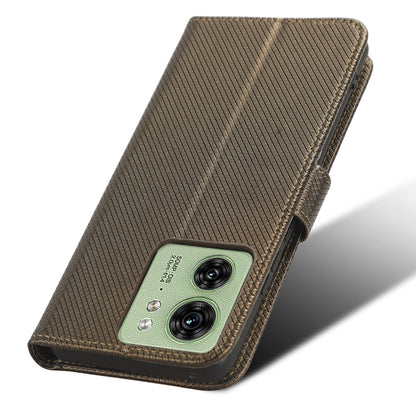 For Motorola Edge 40 5G Shockproof Wallet Phone Case Diamond Texture PU Leather Stand Cover