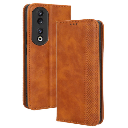For Honor 90 Pro Wallet Anti-fall Retro Stand Mobile Phone Cover PU Leather Magnetic Case