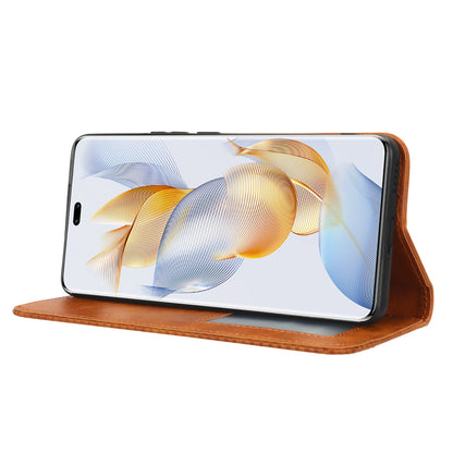 For Honor 90 Pro Wallet Anti-fall Retro Stand Mobile Phone Cover PU Leather Magnetic Case
