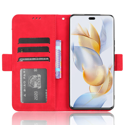 For Honor 90 Pro PU Leather Wallet Multiple Card Slots Drop-proof Case Stand Phone Cover