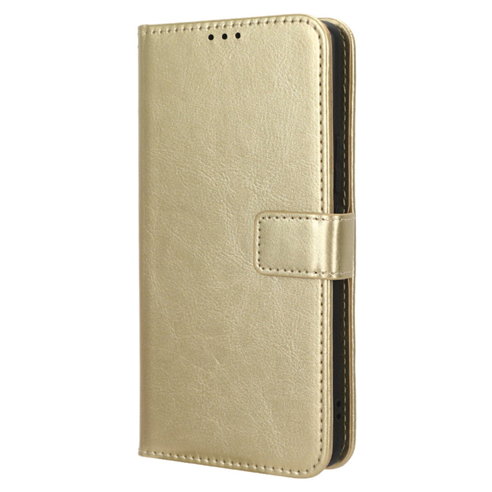 PU Leather Phone Case for Honor 90 Pro , Crazy Horse Texture Shell Flip Stand Cover Wallet