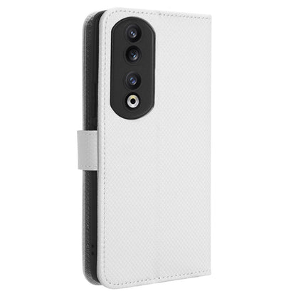 For Honor 90 TPU + PU Leather Cell Phone Case Stand Wallet Diamond Texture Cover