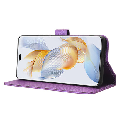 For Honor 90 TPU + PU Leather Cell Phone Case Stand Wallet Diamond Texture Cover