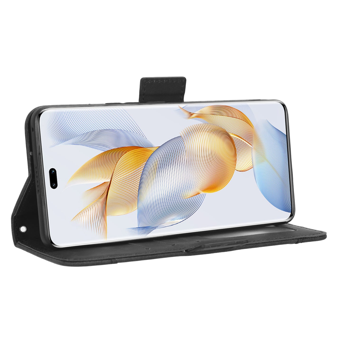 Cell Phone Cover for Honor 90 , Multiple Card Slots Stand PU Leather Wallet Phone Case