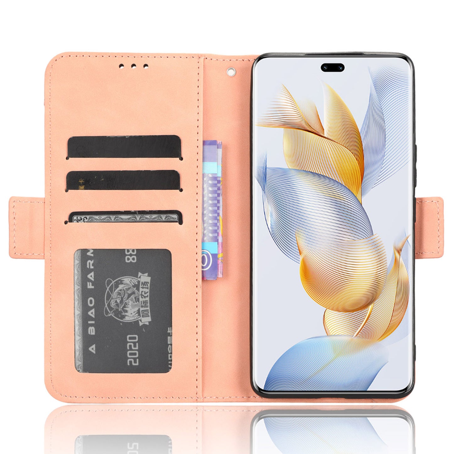 Cell Phone Cover for Honor 90 , Multiple Card Slots Stand PU Leather Wallet Phone Case