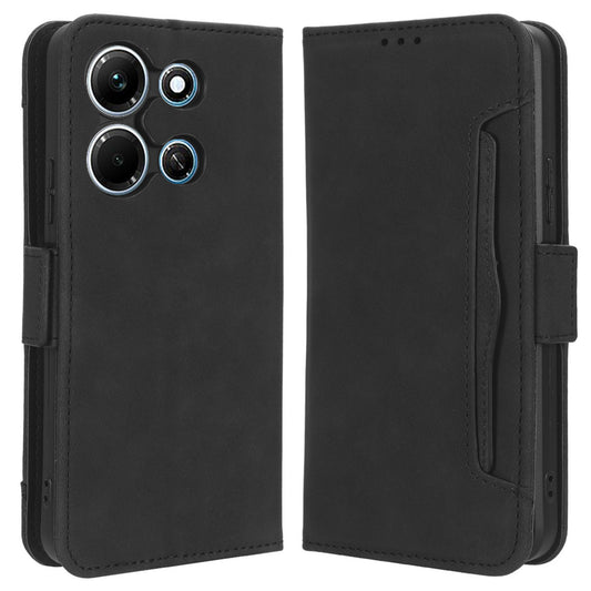 For Infinix Note 30i 4G Foldable Stand Case PU Leather Wallet Multiple Card Slots Anti-Dust Flip Phone Cover