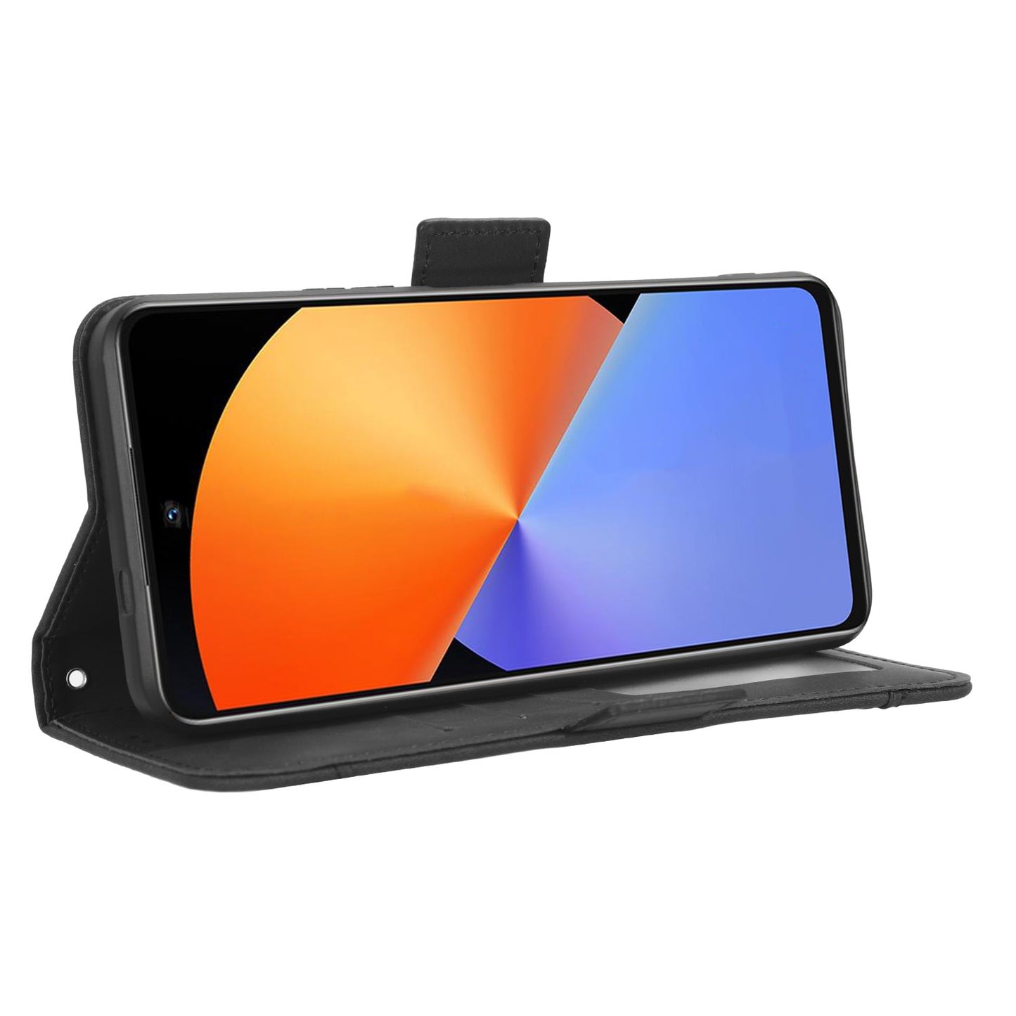 For Infinix Note 30i 4G Foldable Stand Case PU Leather Wallet Multiple Card Slots Anti-Dust Flip Phone Cover