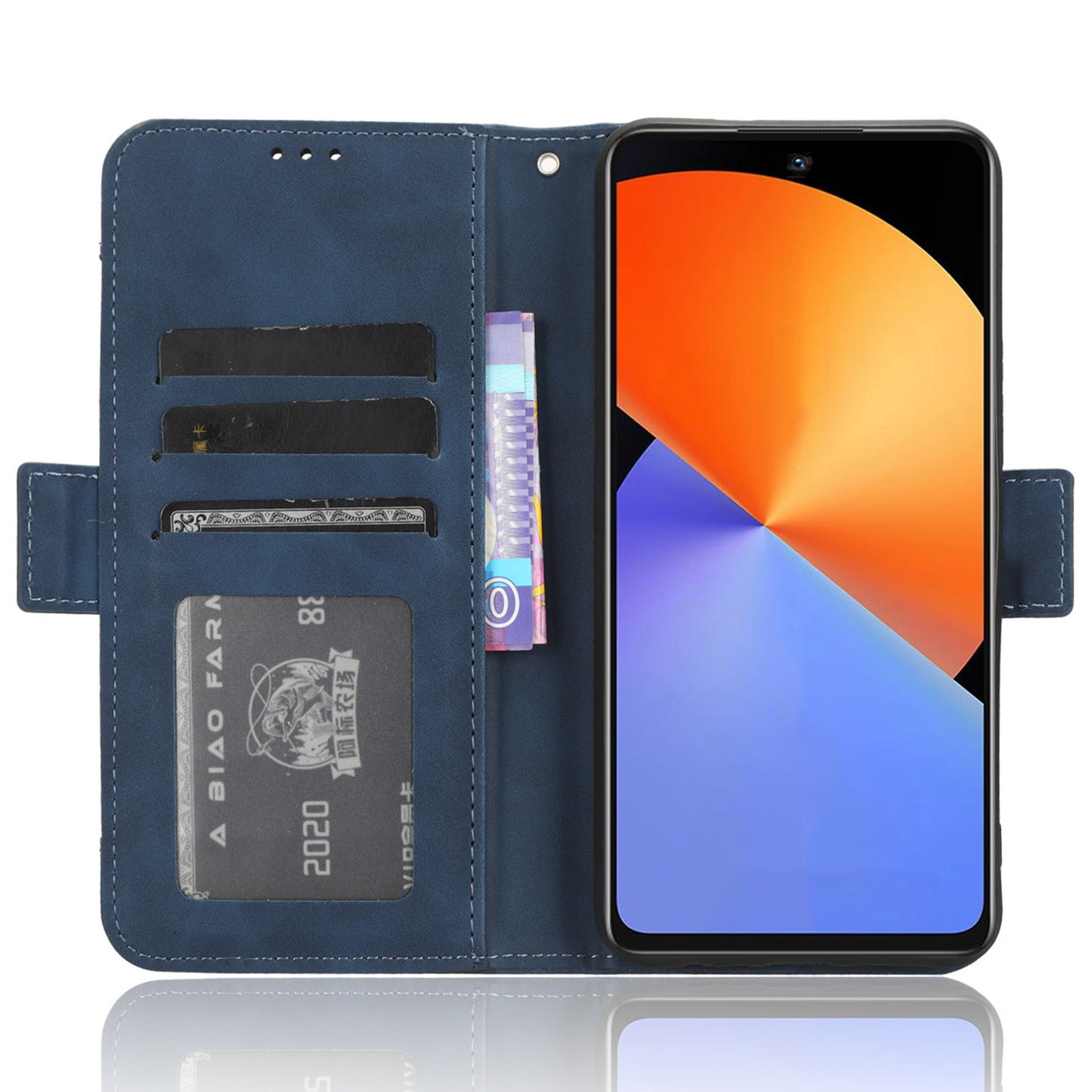 For Infinix Note 30i 4G Foldable Stand Case PU Leather Wallet Multiple Card Slots Anti-Dust Flip Phone Cover