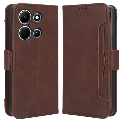 For Infinix Note 30i 4G Foldable Stand Case PU Leather Wallet Multiple Card Slots Anti-Dust Flip Phone Cover