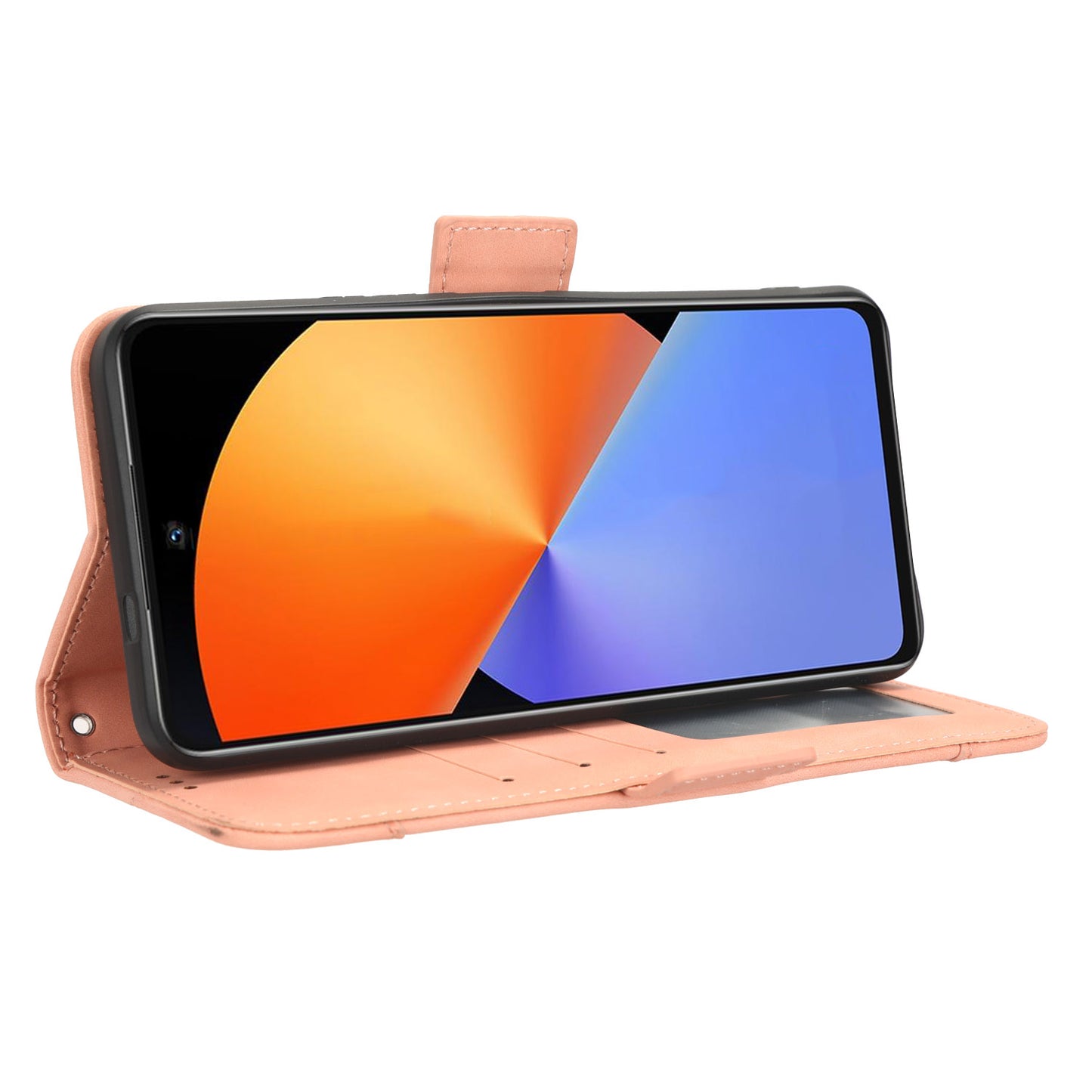 For Infinix Note 30i 4G Foldable Stand Case PU Leather Wallet Multiple Card Slots Anti-Dust Flip Phone Cover