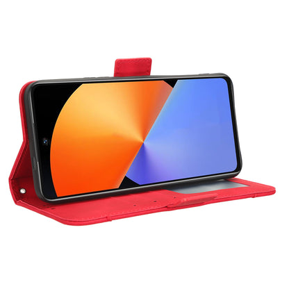 For Infinix Note 30i 4G Foldable Stand Case PU Leather Wallet Multiple Card Slots Anti-Dust Flip Phone Cover