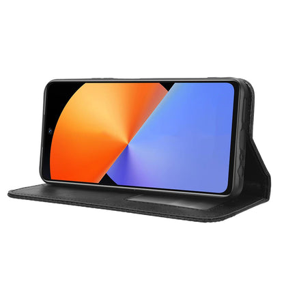 For Infinix Note 30i 4G Anti-Scratch Phone Cover Magnetic PU Leather Retro Stand Wallet Phone Case