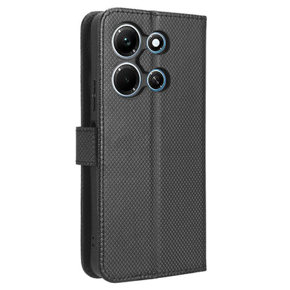 For Infinix Note 30i 4G Shockproof Phone Case Stand Wallet Diamond Texture Phone Shell PU Leather Cover