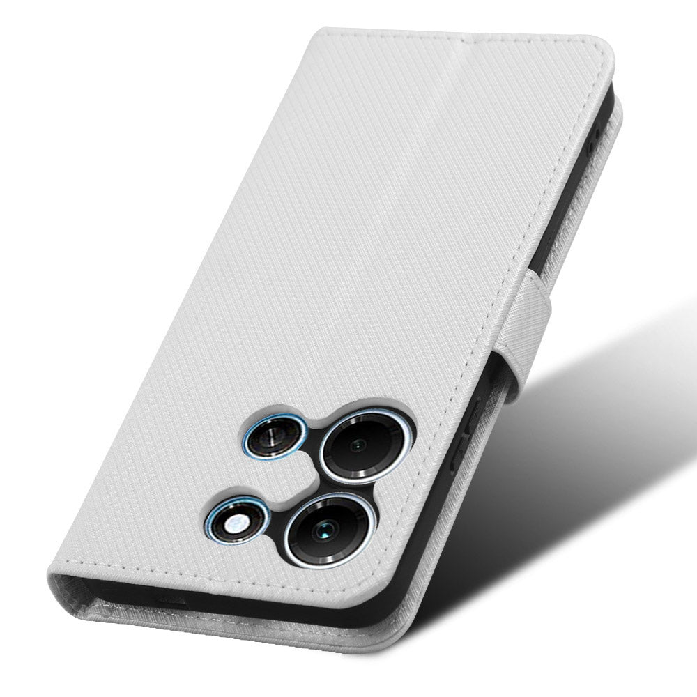For Infinix Note 30i 4G Shockproof Phone Case Stand Wallet Diamond Texture Phone Shell PU Leather Cover