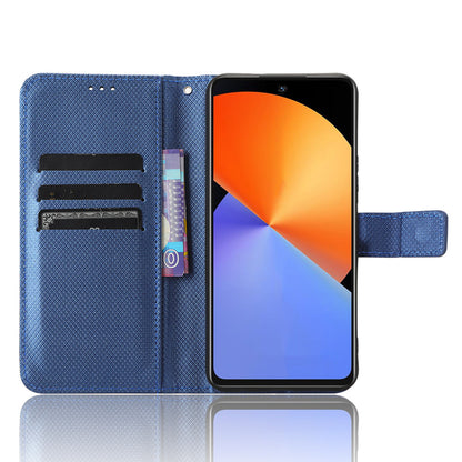 For Infinix Note 30i 4G Shockproof Phone Case Stand Wallet Diamond Texture Phone Shell PU Leather Cover
