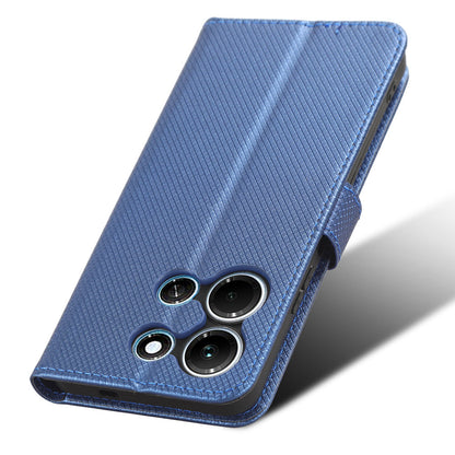 For Infinix Note 30i 4G Shockproof Phone Case Stand Wallet Diamond Texture Phone Shell PU Leather Cover