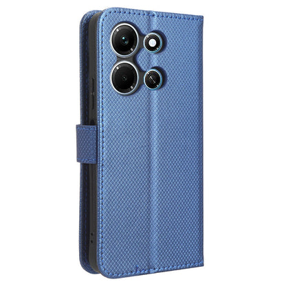 For Infinix Note 30i 4G Shockproof Phone Case Stand Wallet Diamond Texture Phone Shell PU Leather Cover