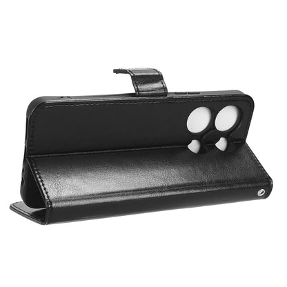 For Infinix Note 30i 4G Anti-Dust Phone Cover Wallet Crazy Horse Texture Stand PU Leather Flip Case Shell